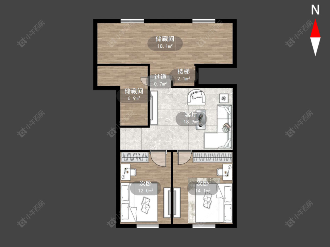常州荷花池公寓西区在售二手房源户型图_小牛看房