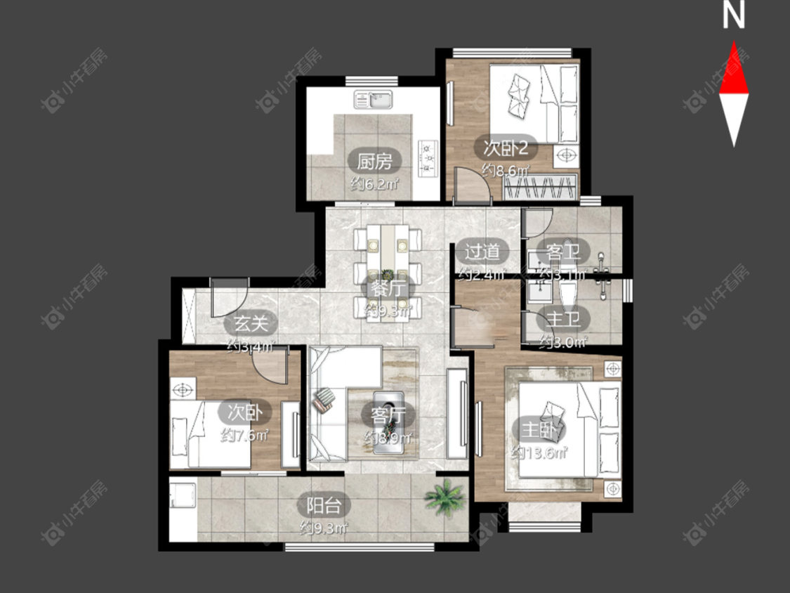 常州华润万象府在售二手房源户型图_小牛看房