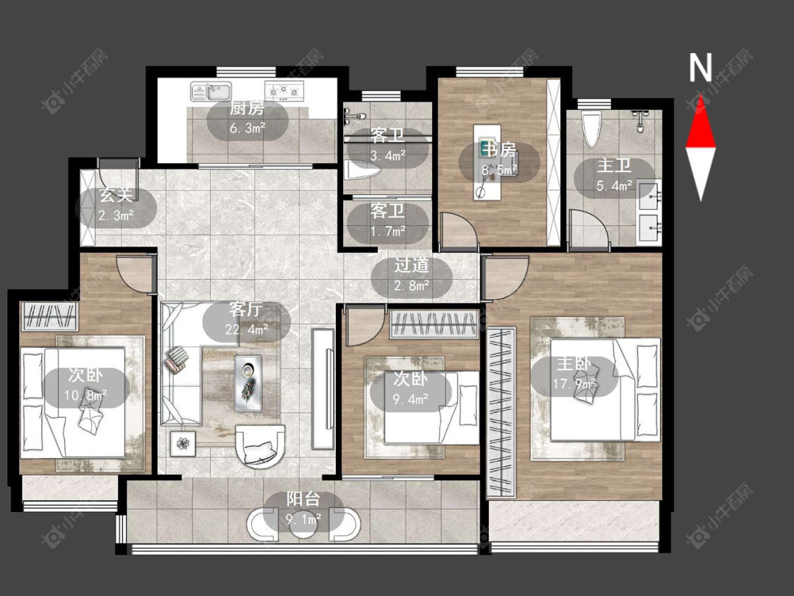 常州新城都荟在售二手房源户型图_小牛看房