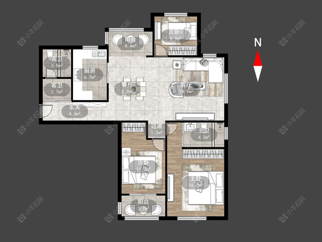 常州天山花园在售二手房源户型图_小牛看房