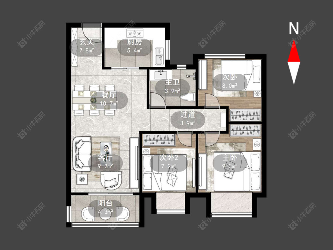 常州蓝光晶曜在售二手房源户型图_小牛看房
