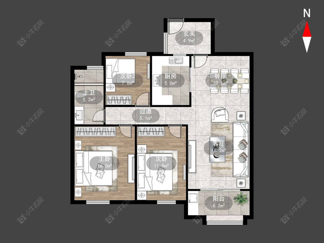 常州申达林与城在售二手房源户型图_小牛看房