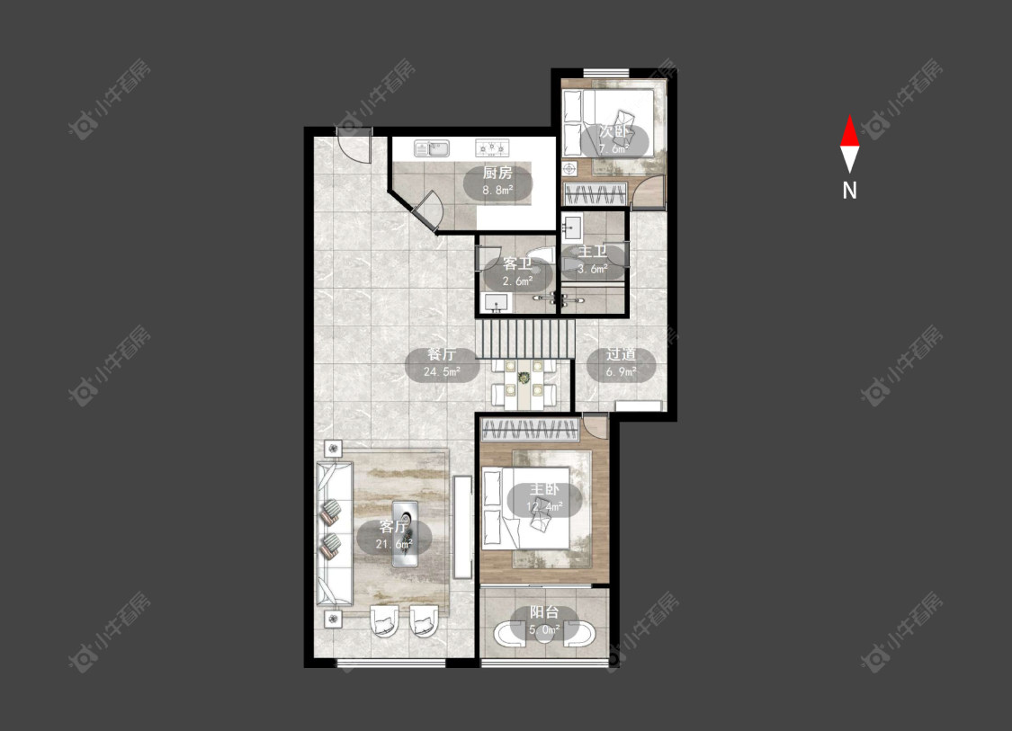 常州金谷公寓在售二手房房源户型图_小牛看房