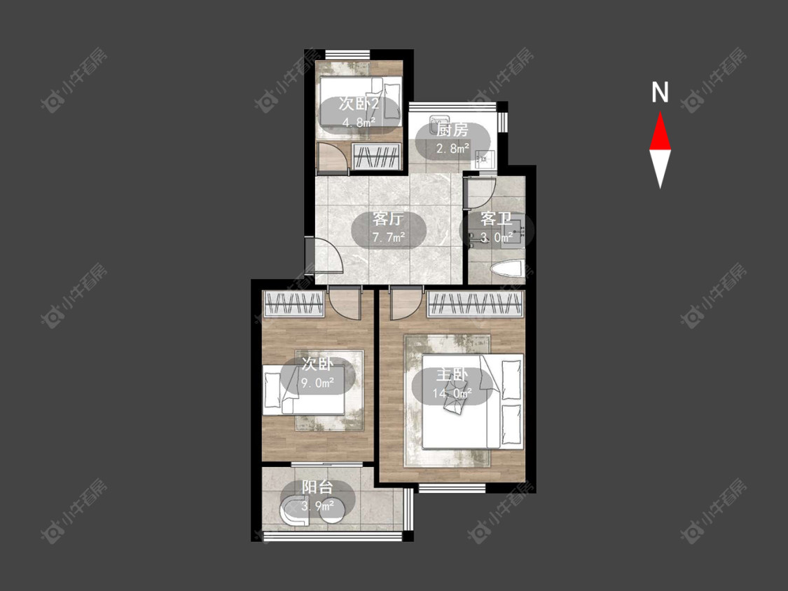 常州红梅东村在售二手房源户型图_小牛看房