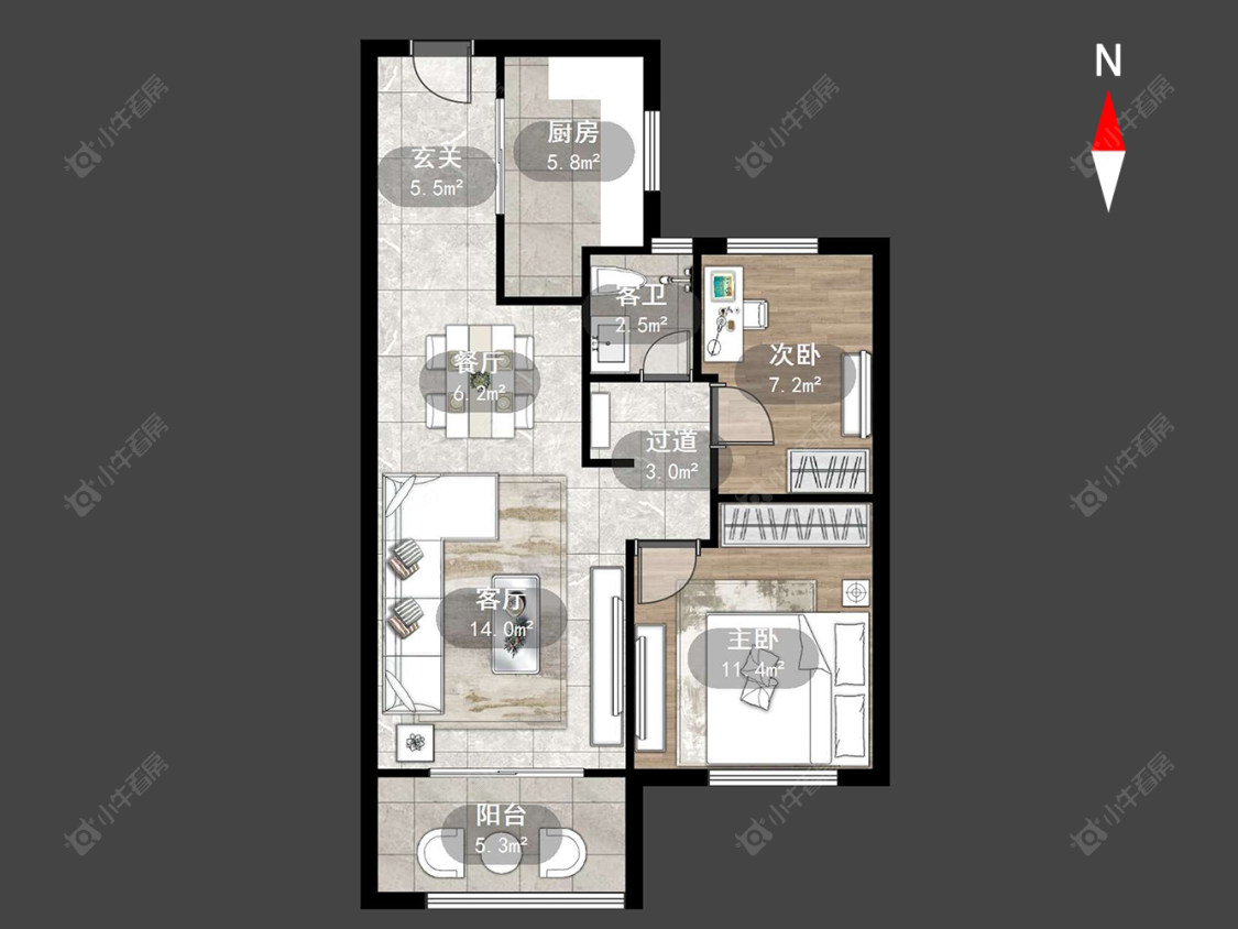 常州东青馨苑在售二手房源户型图_小牛看房
