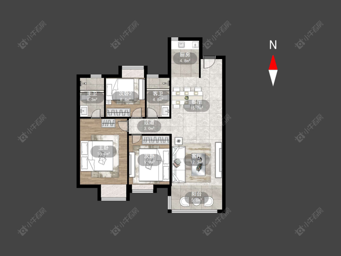 碧桂园华星·世纪学府房源户型图 常州碧桂园华星·世纪学府在售二手房源户型图_小牛看房