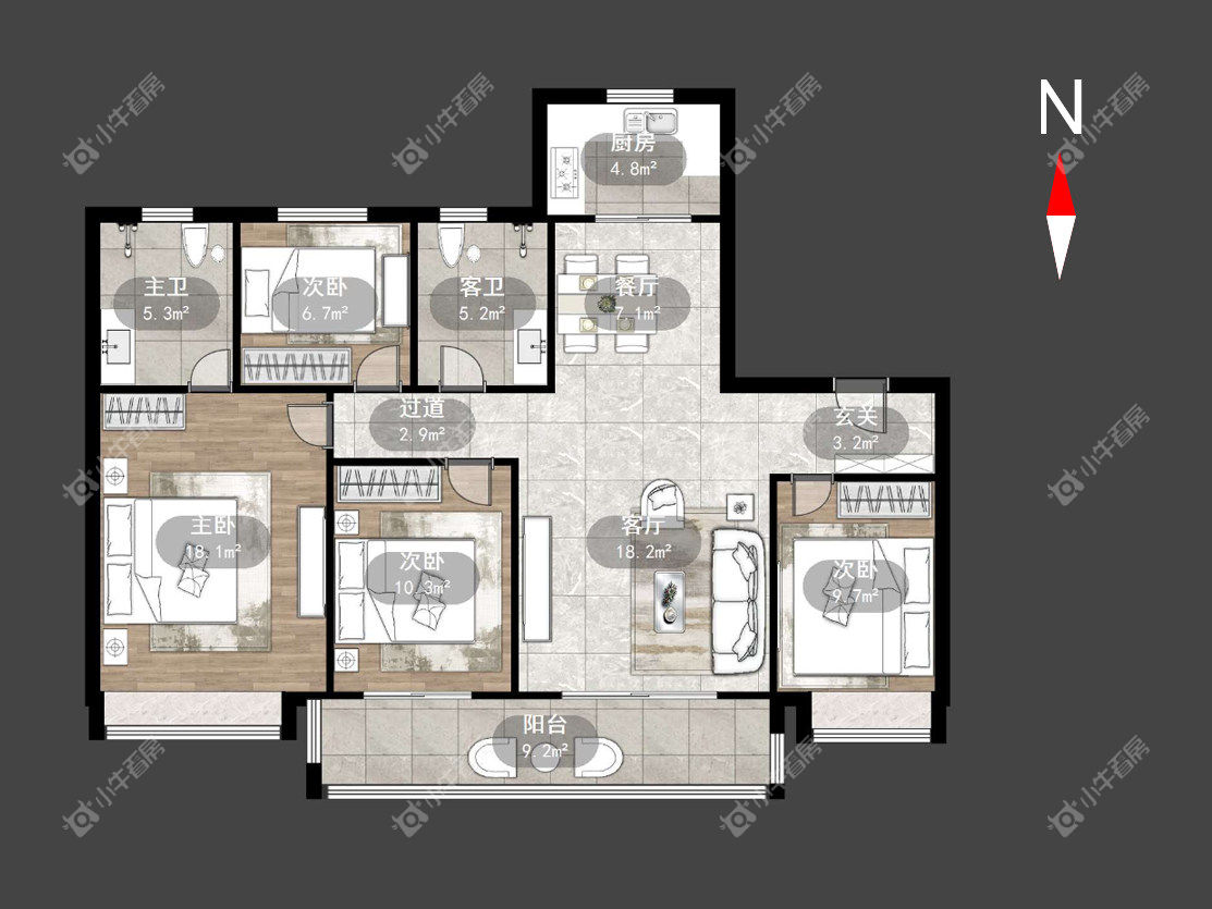 常州龙运天城在租房源户型图_小牛看房