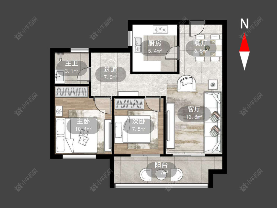 常州天启瑞禧花园在售二手房源户型图_小牛看房