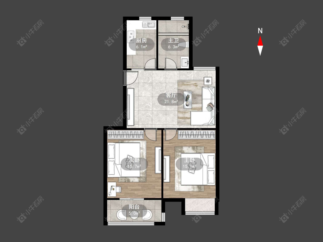 常州岸头佳园二区在售二手房源户型图_小牛看房