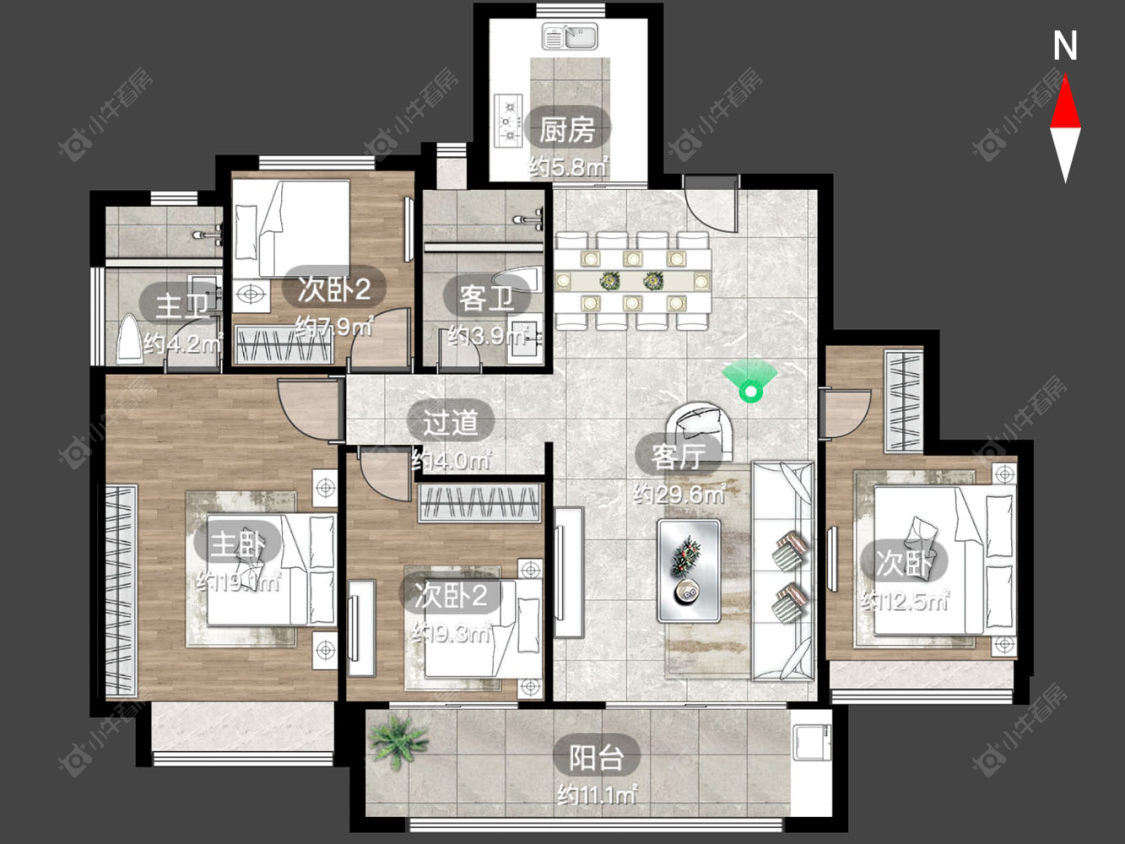 常州中海云樾里在售二手房源户型图_小牛看房