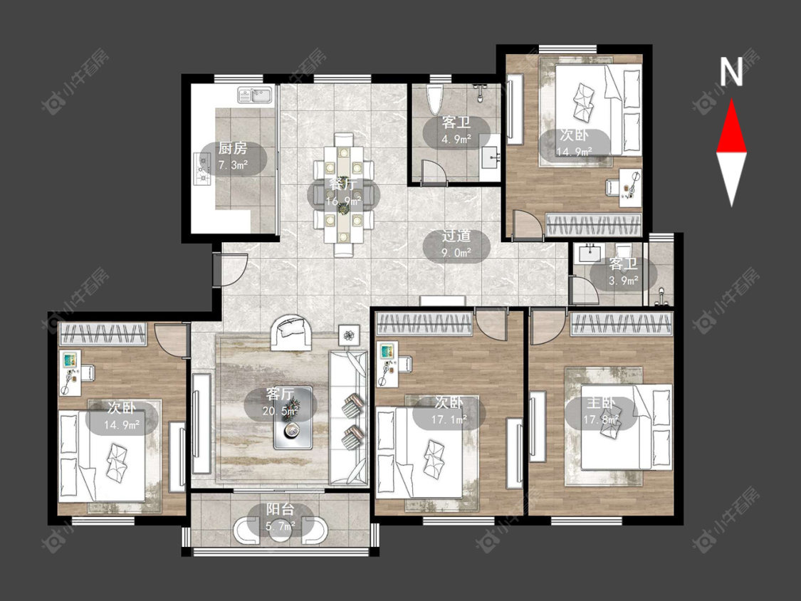 常州南甸苑在售二手房源户型图_小牛看房