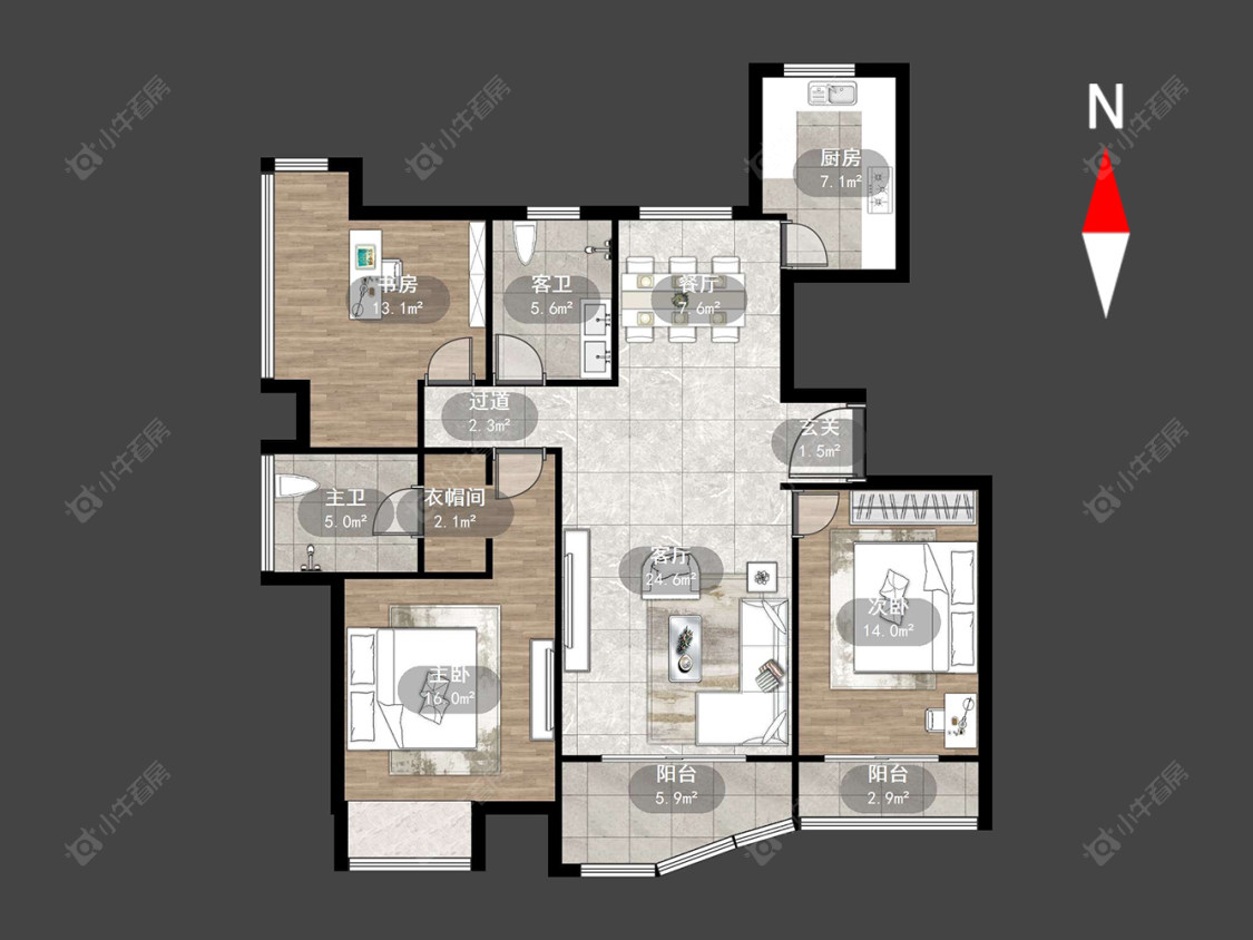 常州璞丽湾花园在售二手房源户型图_小牛看房