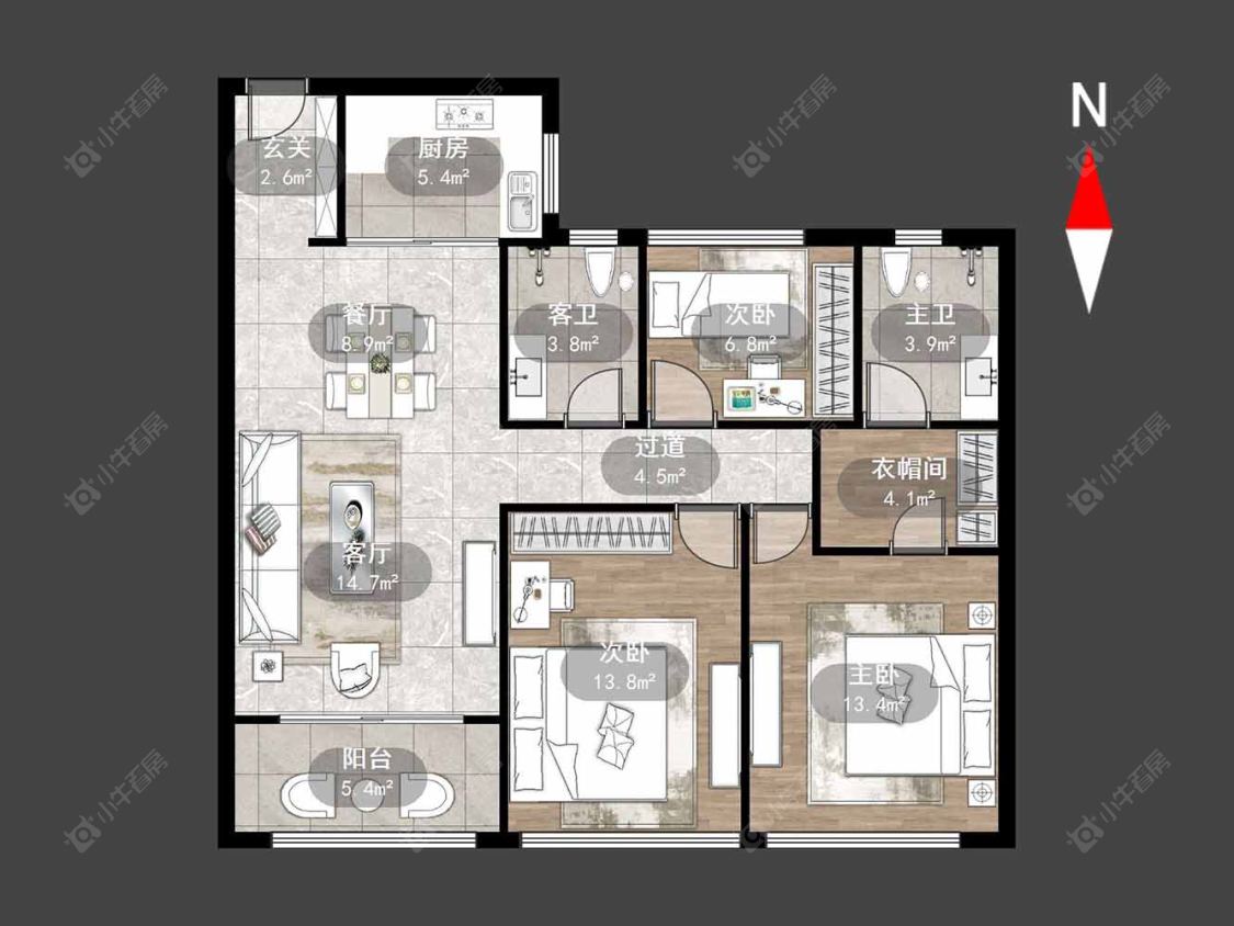 常州御城在售二手房源户型图_小牛看房