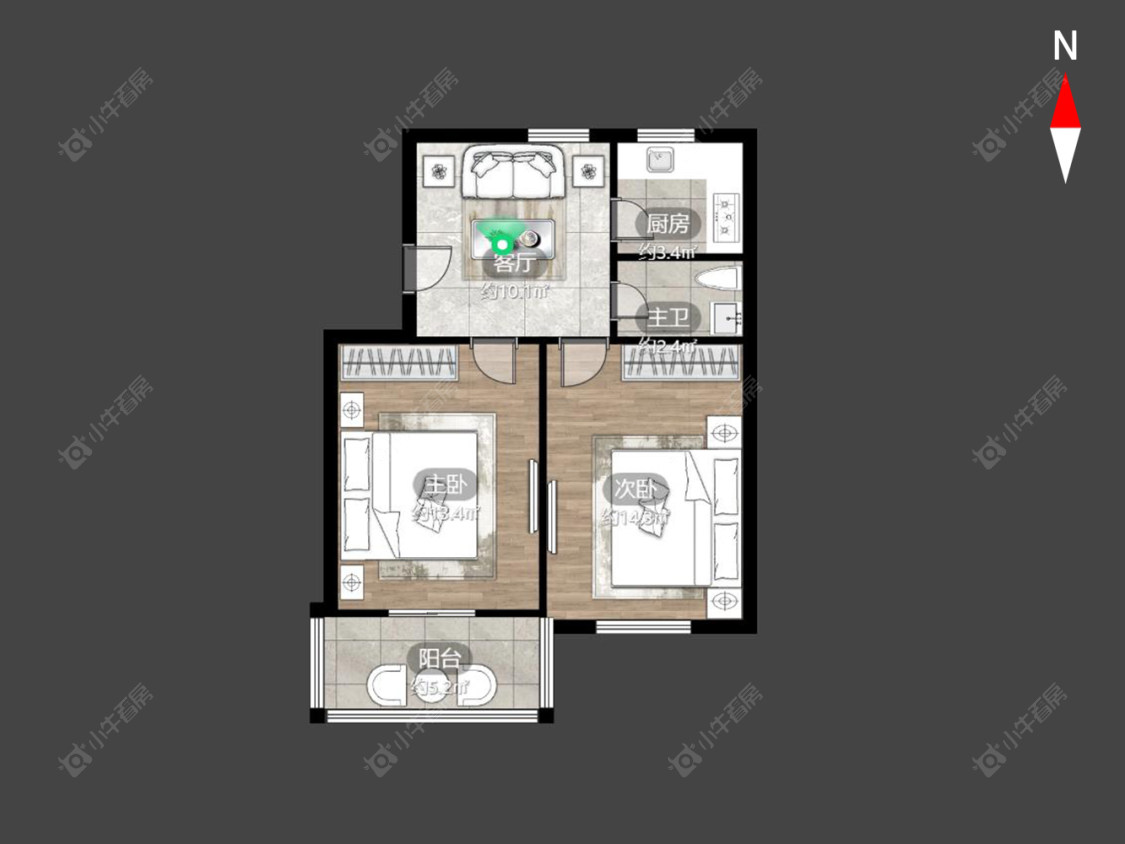 常州勤业一二三村在售二手房源户型图_小牛看房