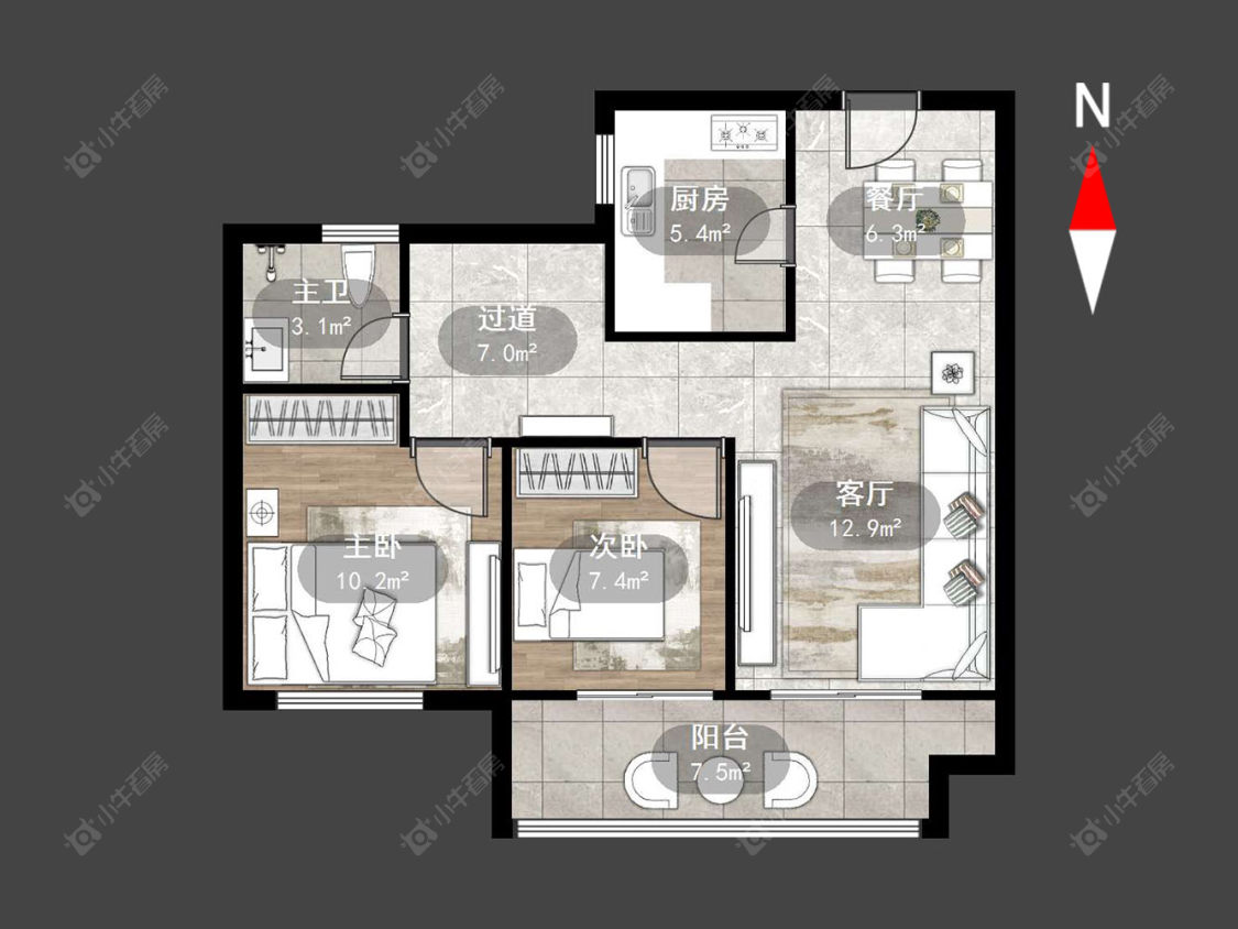 天启瑞禧花园房源户型图 常州天启瑞禧花园在售二手房源户型图_小牛看房