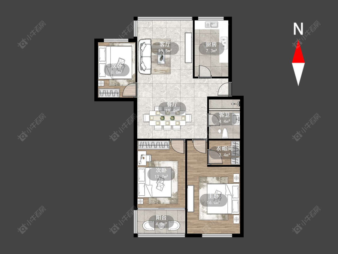 常州金谷花园在售二手房源户型图_小牛看房