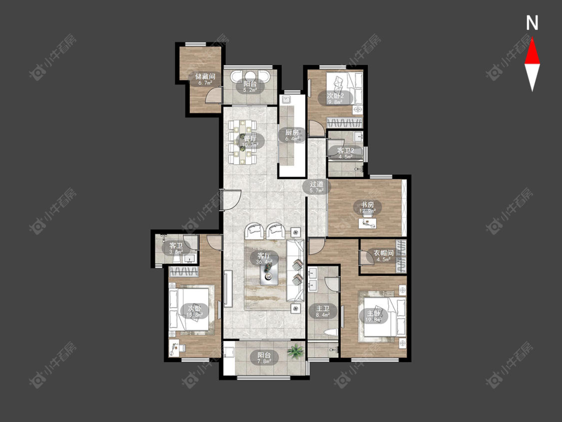 常州龙德花园在售二手房源户型图_小牛看房