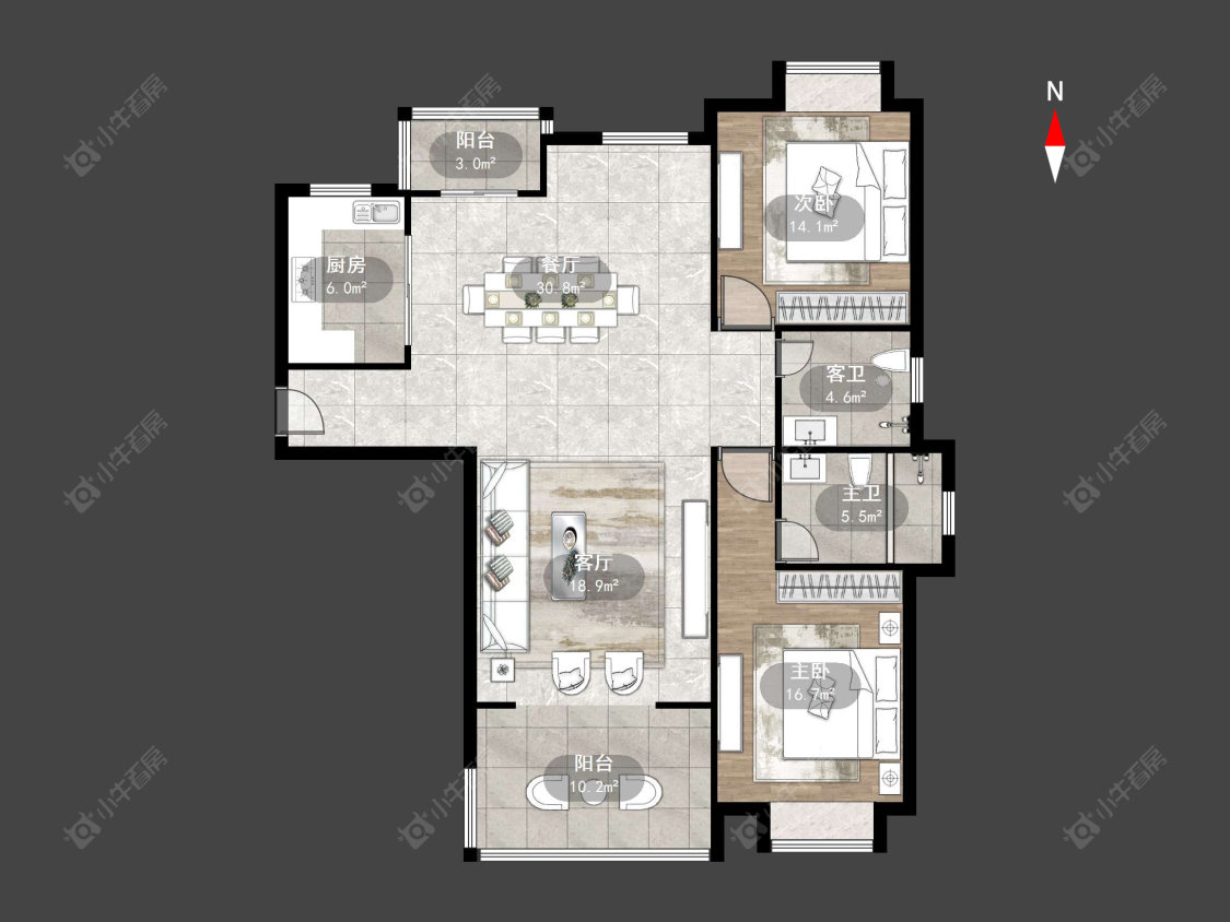 常州东城宜景苑在售二手房源户型图_小牛看房