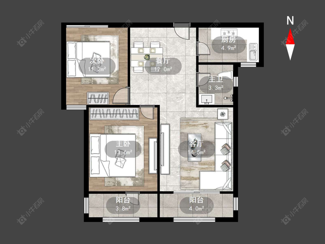 香江华廷花园房源户型图 常州香江华廷花园在售二手房源户型图_小牛看房