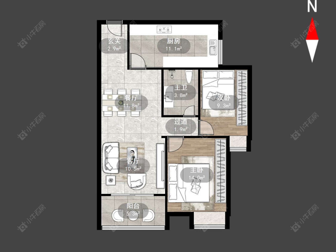常州蓝山湖在售二手房源户型图_小牛看房