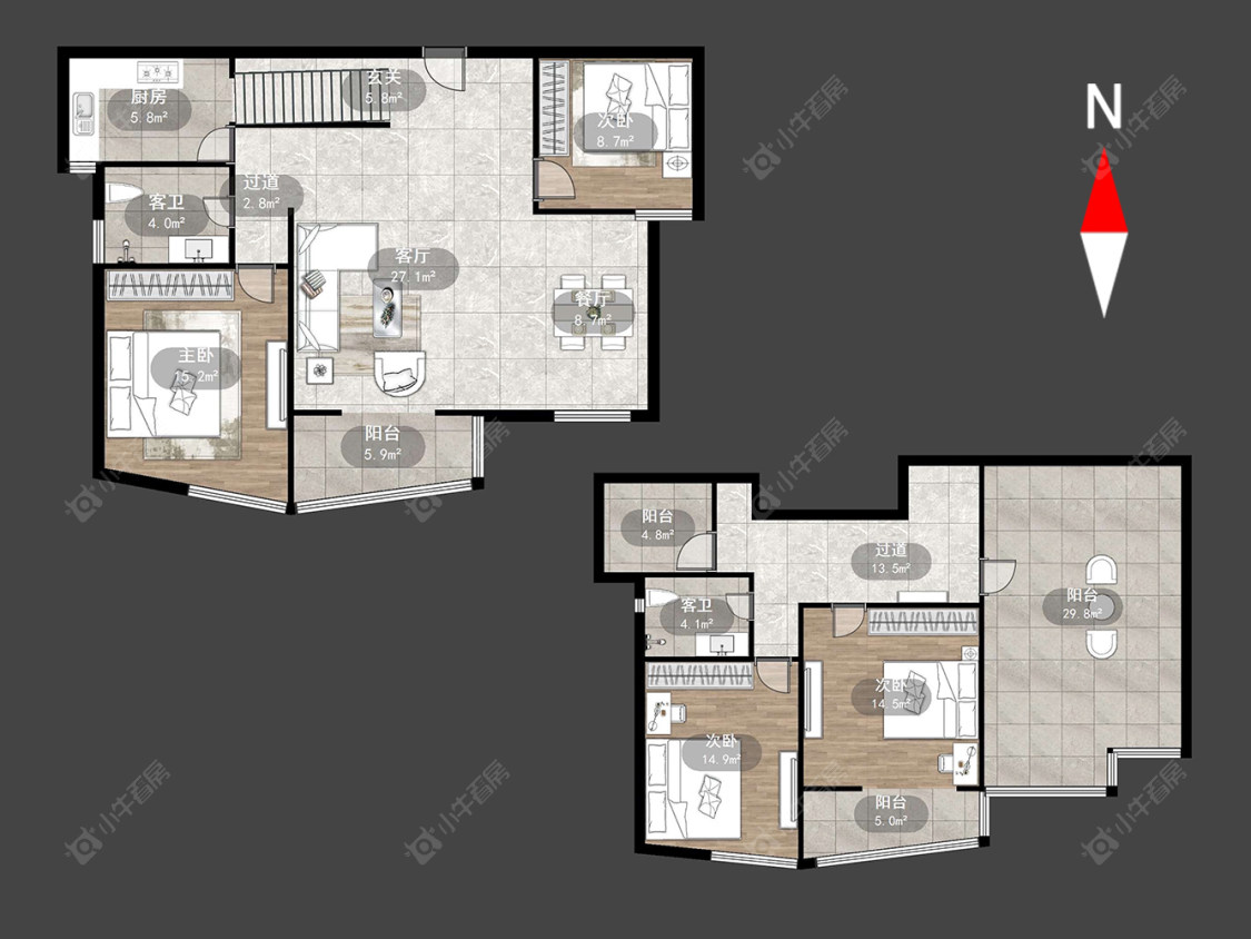 常州中央花园在售二手房源户型图_小牛看房