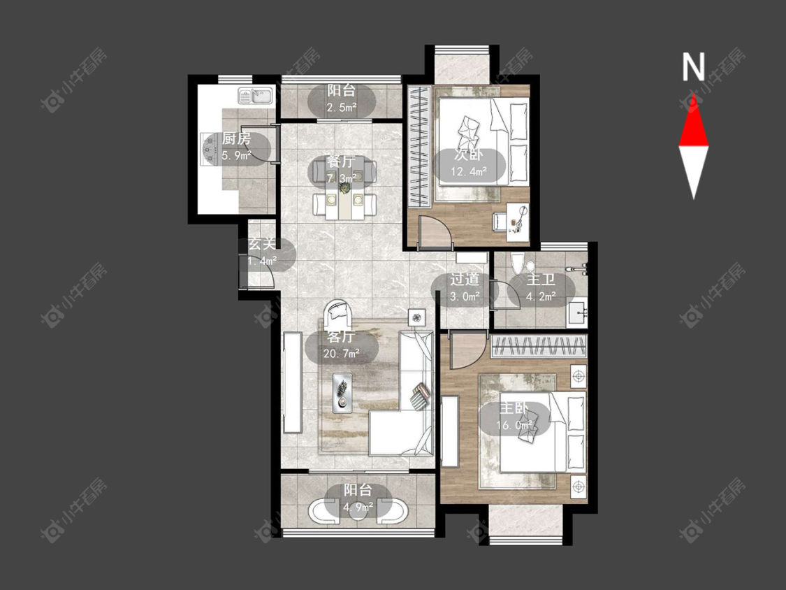 中天名园房源户型图 常州中天名园在售二手房源户型图_小牛看房