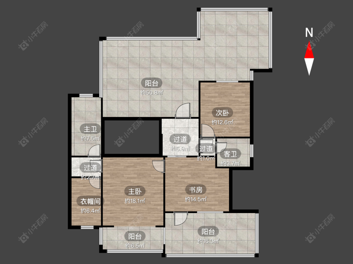 常州世茂香槟湖一期在售二手房源户型图_小牛看房