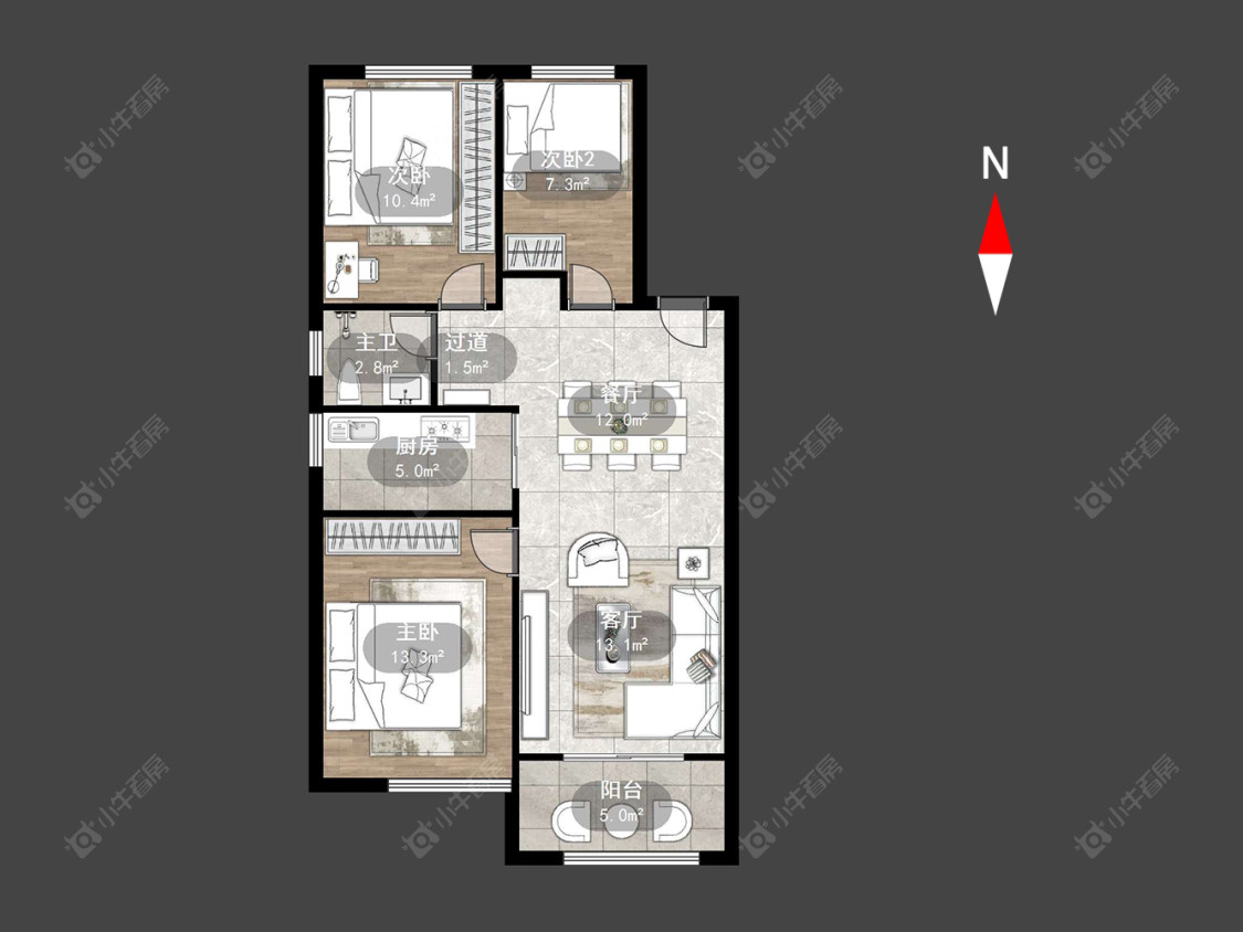 常州金地格林郡在售二手房源户型图_小牛看房