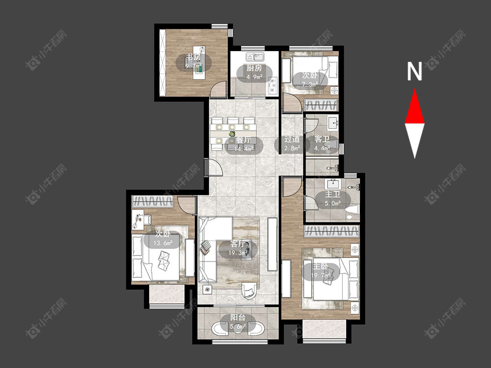 常州万科城在售二手房源户型图_小牛看房