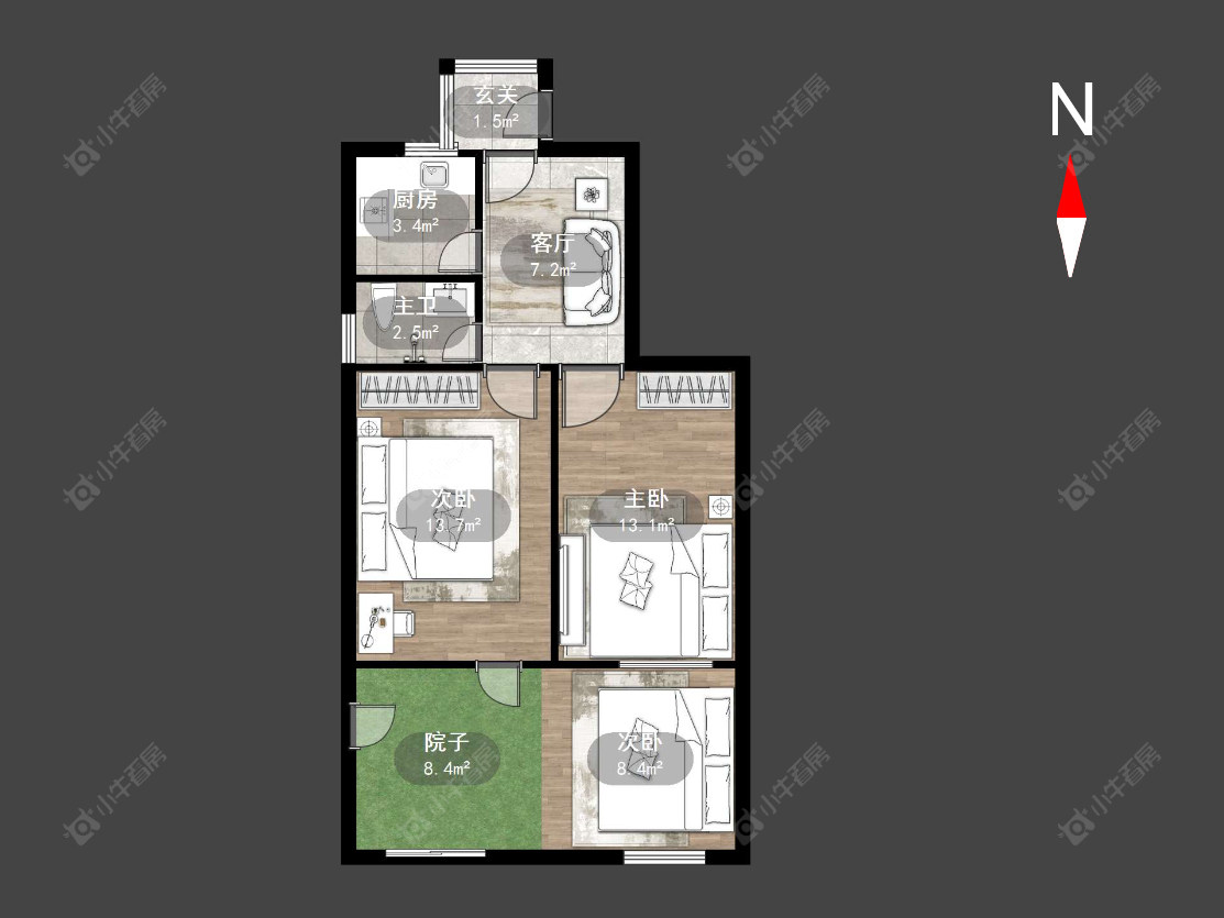 常州丽华一村在售二手房源户型图_小牛看房