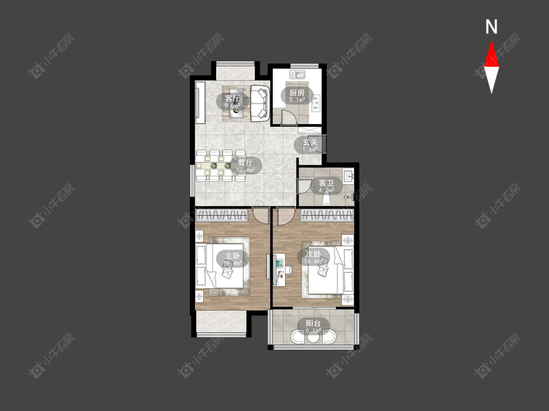 常州绿洲家园在售二手房源户型图_小牛看房