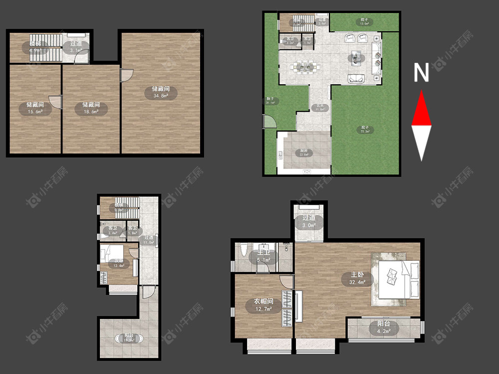 太湖院子房源户型图 常州太湖院子在售二手房源户型图_小牛看房