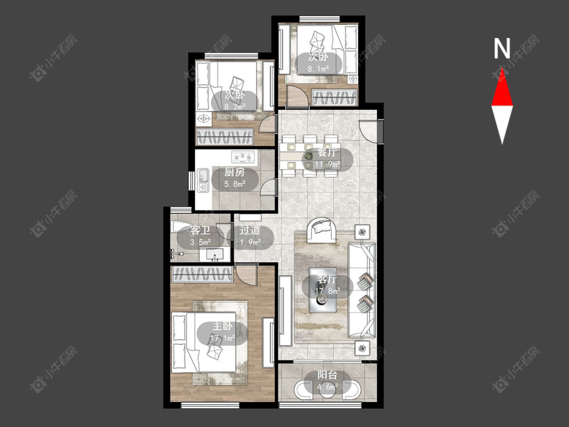 常州港龙新港城在售二手房源户型图_小牛看房