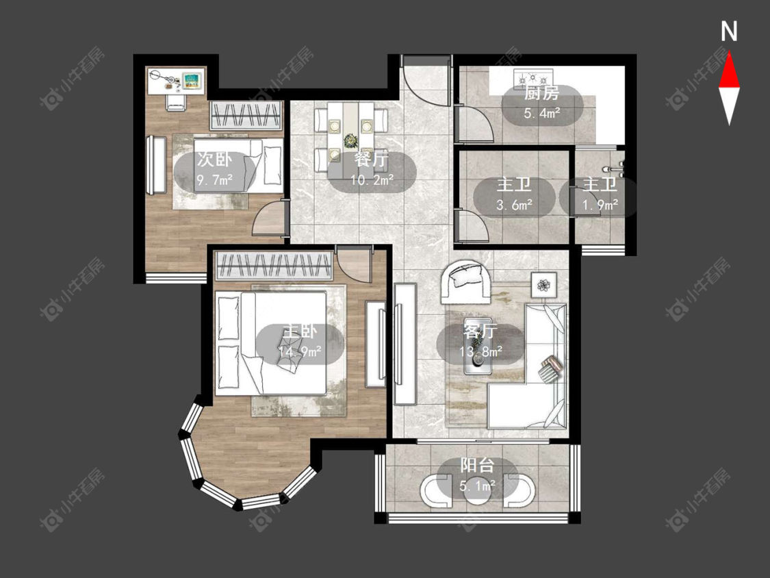 常州凯尔枫尚花园在售二手房源户型图_小牛看房