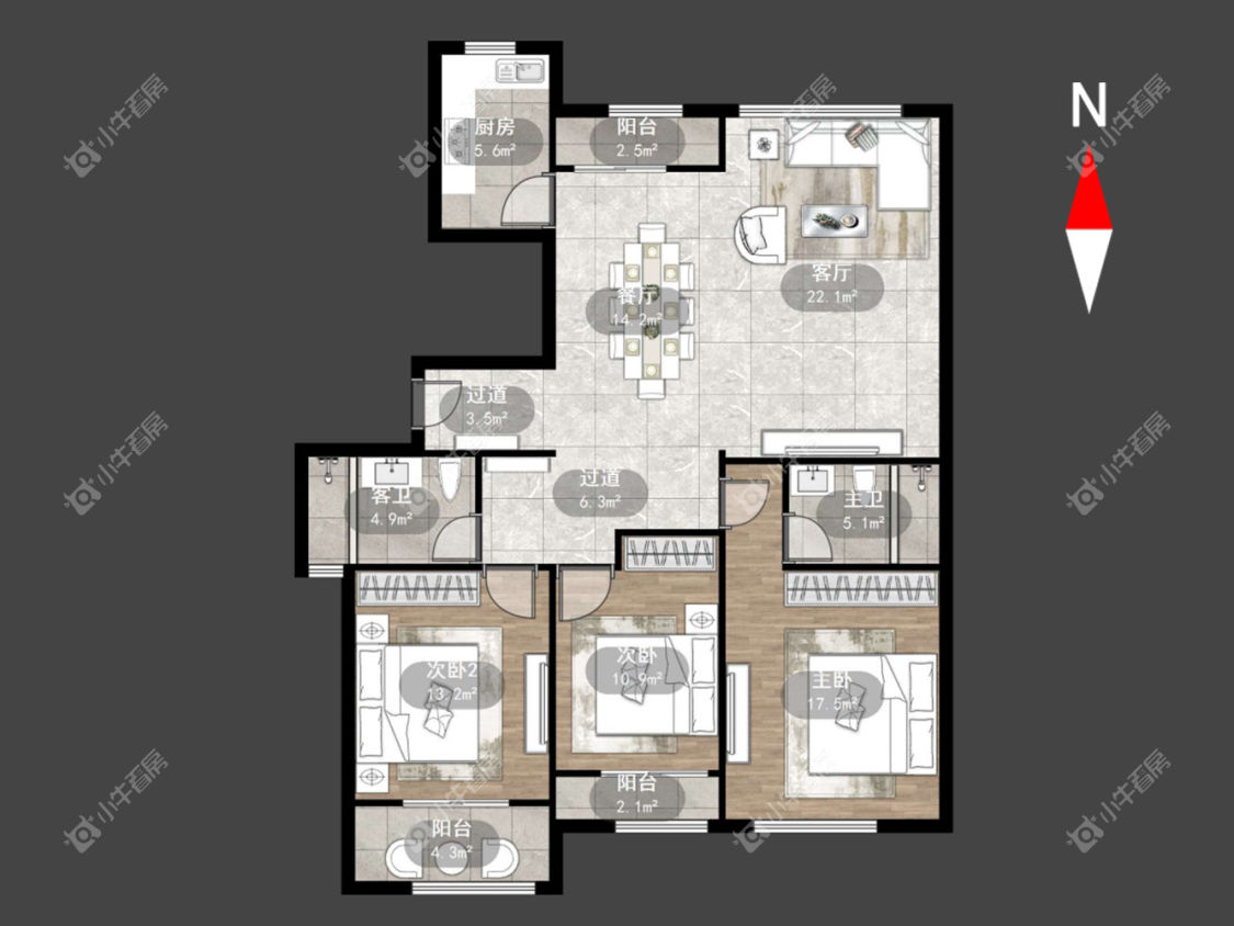 常州侨光苑在租房源户型图_小牛看房