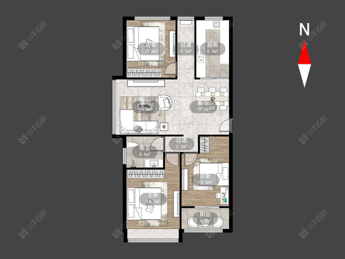 常州国茂新家园在售二手房源户型图_小牛看房