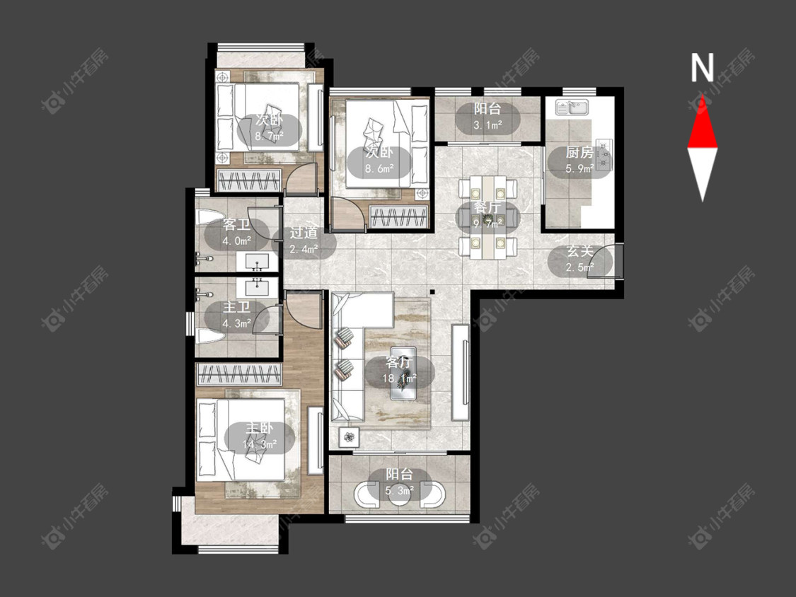 常州云山诗意在售二手房源户型图_小牛看房