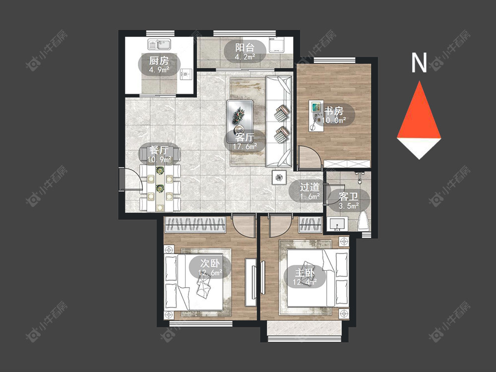 常州御水华庭一期在售二手房源户型图_小牛看房