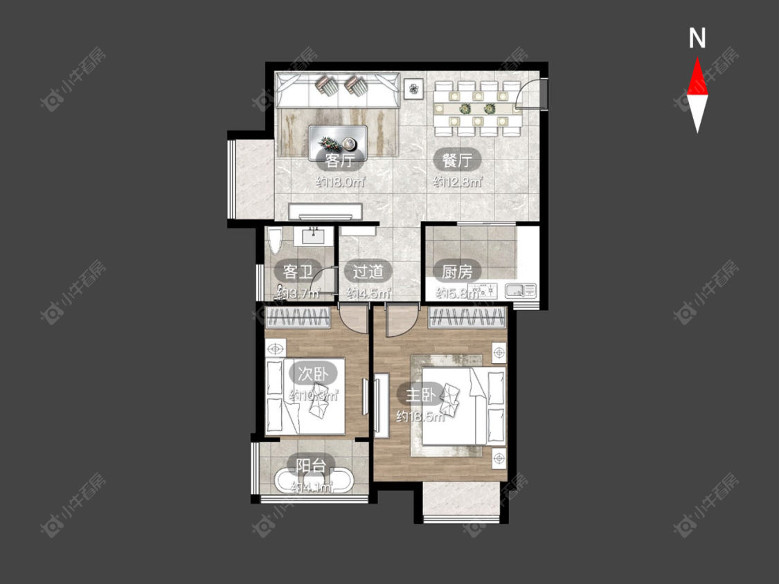 常州景秀世家在售二手房源户型图_小牛看房