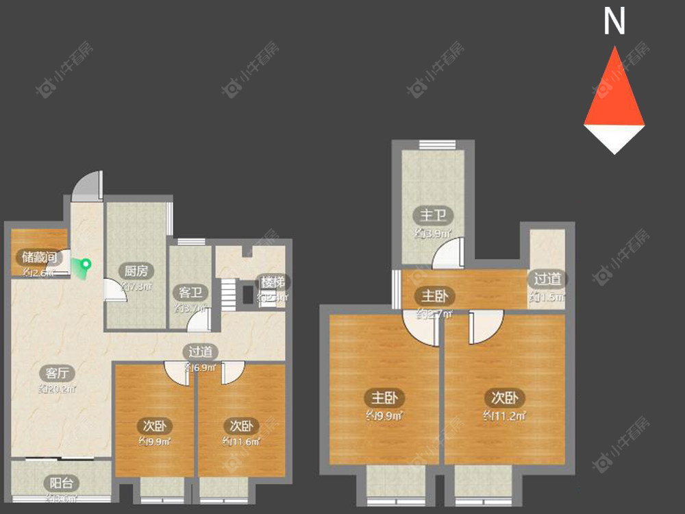 常州万科城在售二手房源户型图_小牛看房