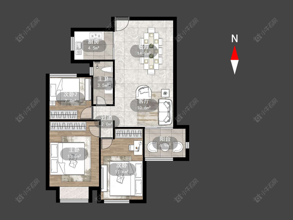 常州绿都万和城五区在售二手房源户型图_小牛看房