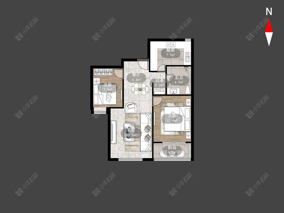常州景瑞英郡在售二手房源户型图_小牛看房