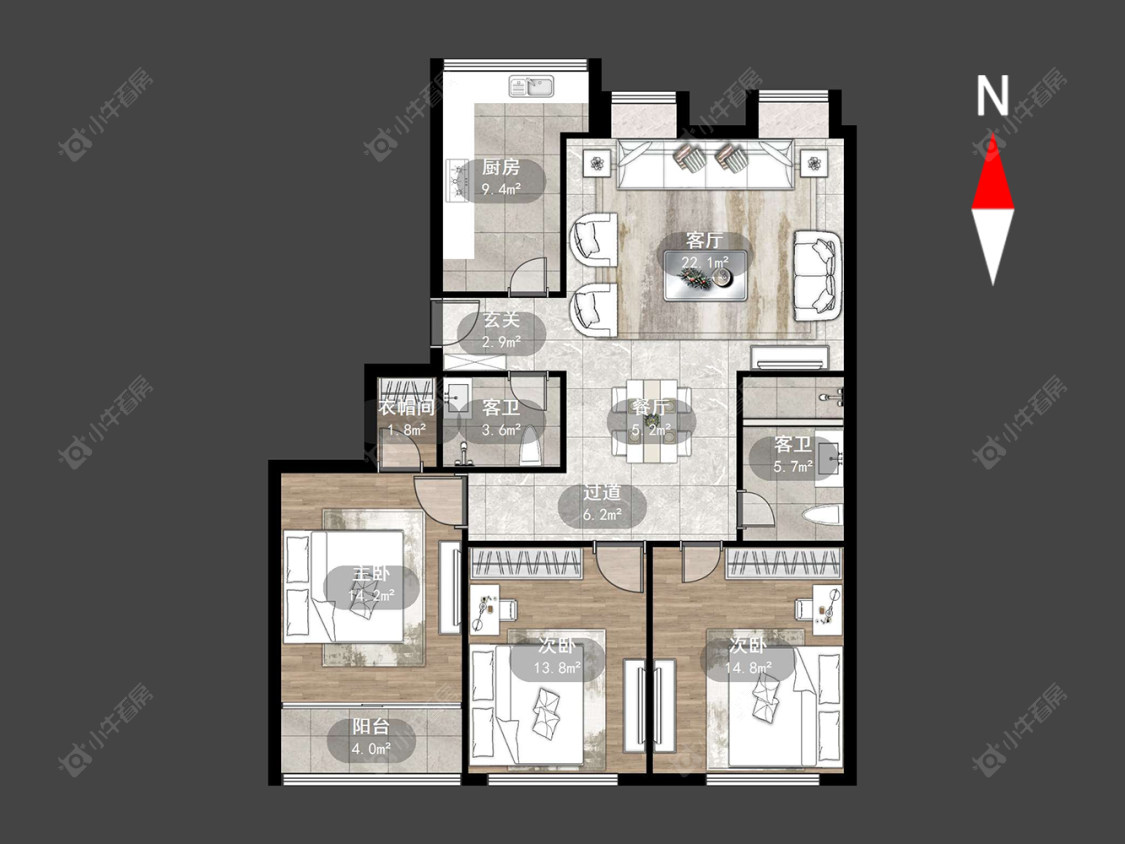 常州玫瑰苑在售二手房源户型图_小牛看房