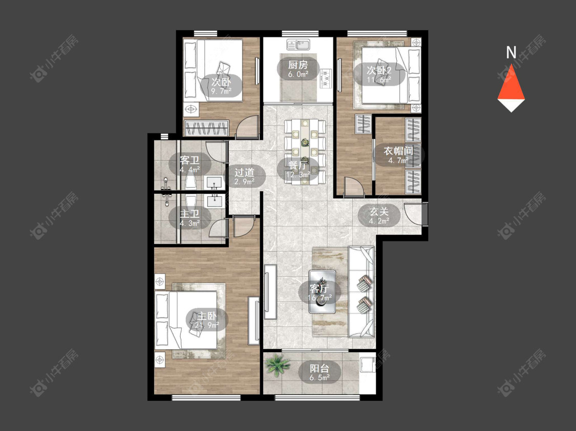 万达中央华城房源户型图 常州万达中央华城在售二手房源户型图_小牛看房