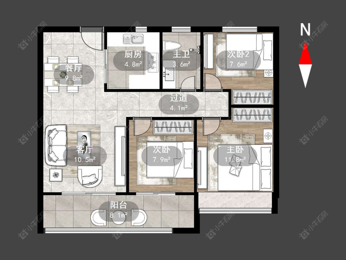 绿地香港名墩道房源户型图 常州绿地香港名墩道在售二手房源户型图_小牛看房