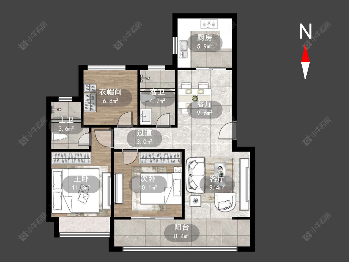 龙运天城房源户型图 常州龙运天城在售二手房源户型图_小牛看房