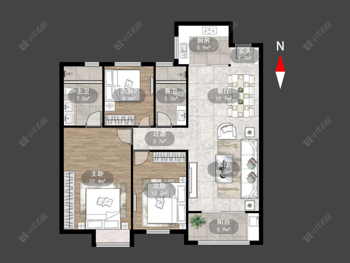 百馨西苑五期房源户型图 常州百馨西苑五期在售二手房源户型图_小牛看房