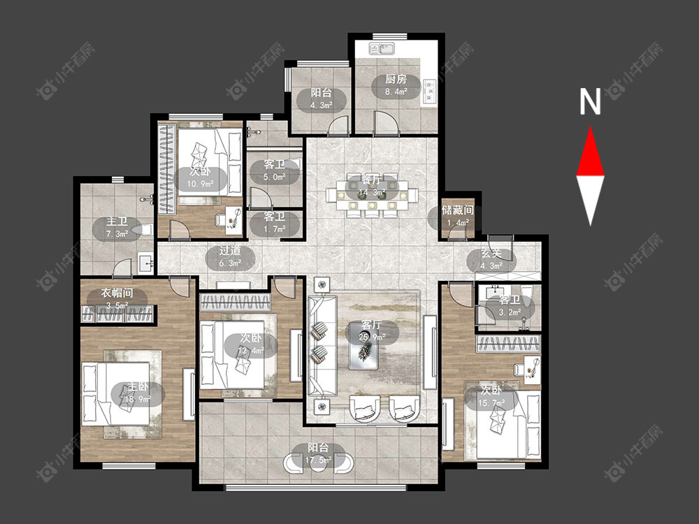 新城公馆天域房源户型图 常州新城公馆天域在售二手房源户型图_小牛看房