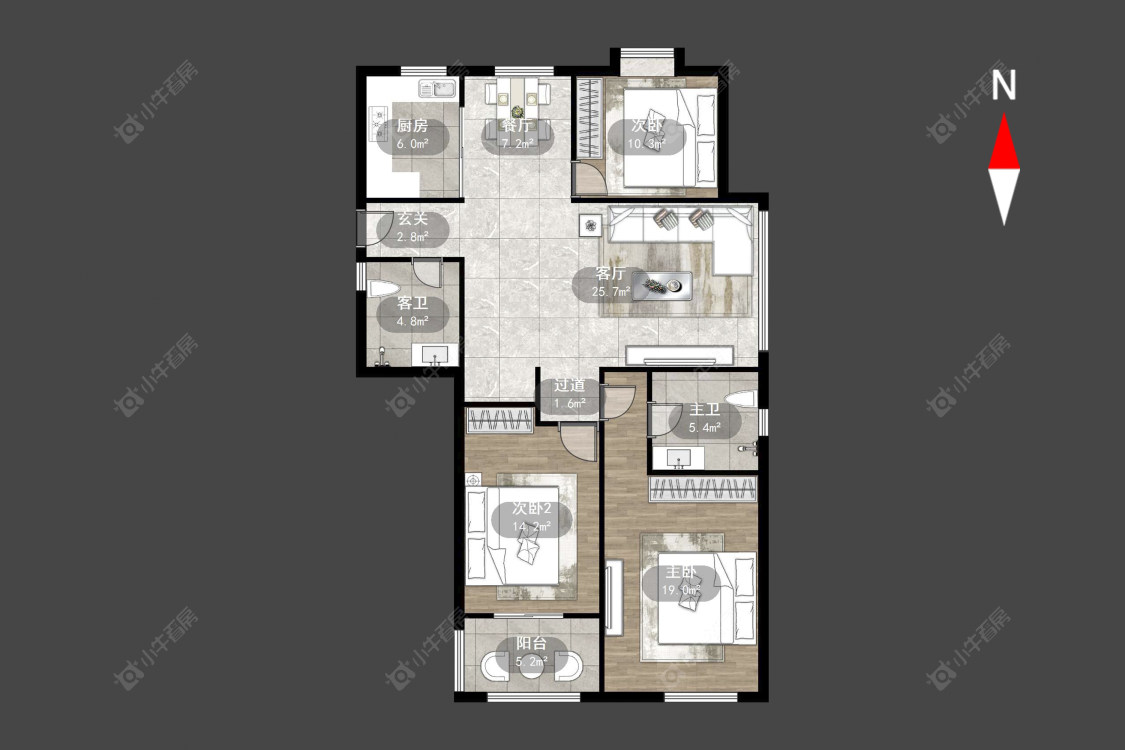 常州香江壹品在售二手房源户型图_小牛看房