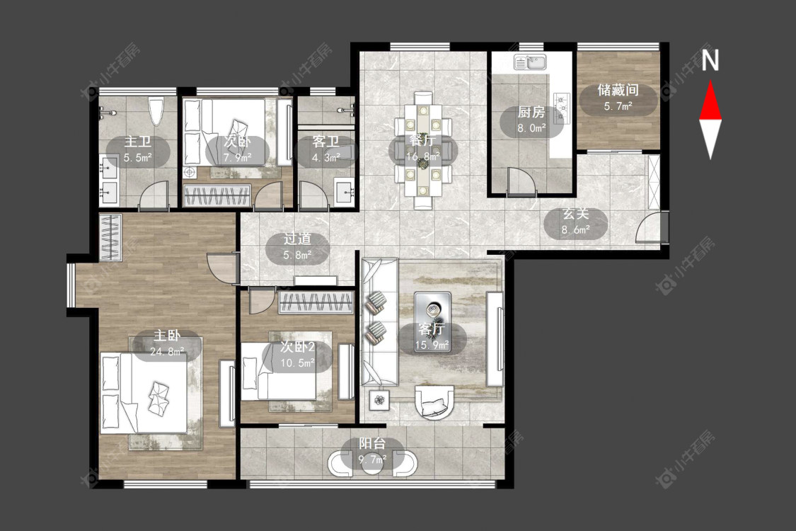 常州星河国际八区在售二手房源户型图_小牛看房